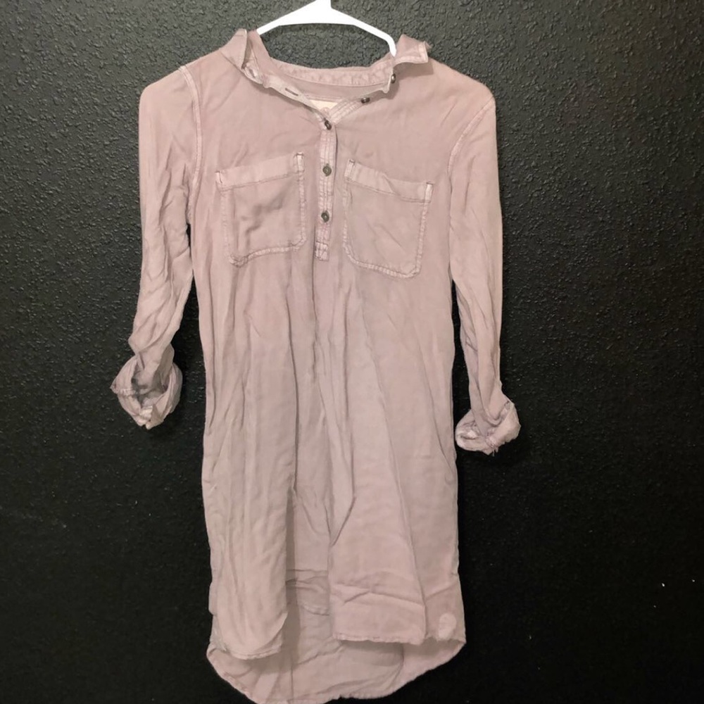 long sleeve purple dress